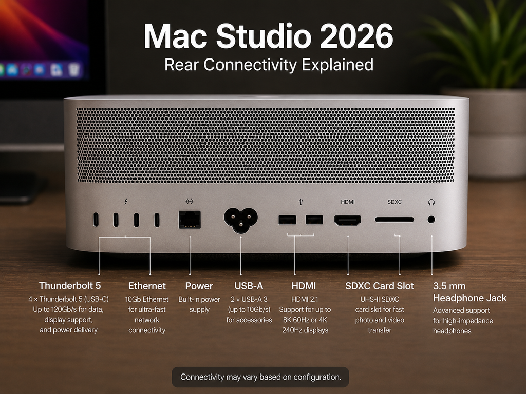mac studio rear ports
