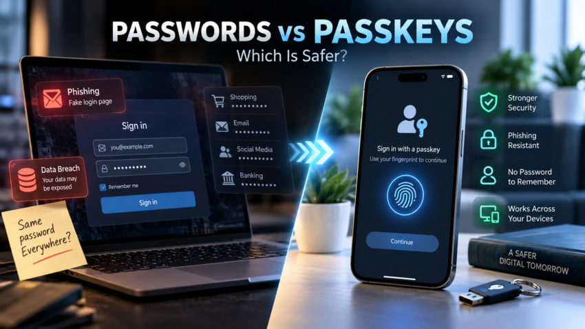 passwords vs passkeys
